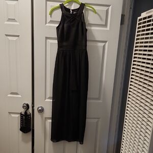 Storm Black and White Halter Maxi Dress